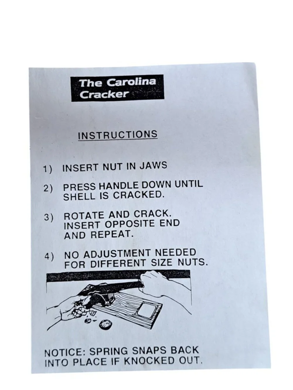 The Carolina Cracker Cast Iron Nut Cracker with Box